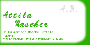 attila mascher business card